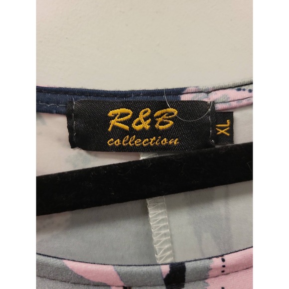 R&B Collection Maxi Dress XL Floral Print Long Sleeve Casual Womenswear - Picture 2 of 10